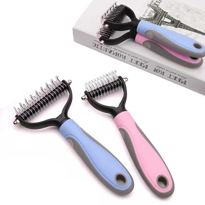 New Pet Dog Hair Brush Deshedding Brush Cat Brush Rake Puppy Grooming Tools Cat Dog Cleaning Pets Dogs Accessories