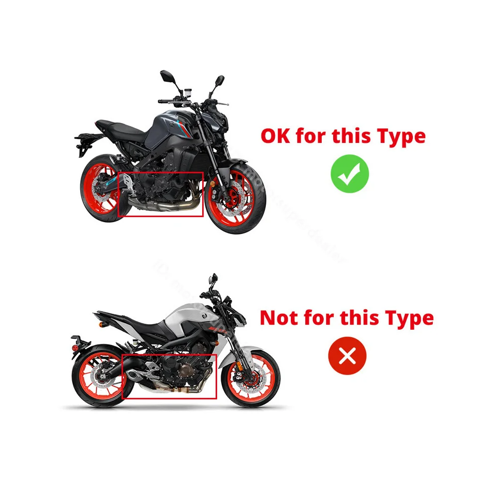 For Yamaha MT-09 2021-2025 Stainless Steel Exhaust Front Pipe Carbon Muffler Exhaust Systems Exhausts Pipes