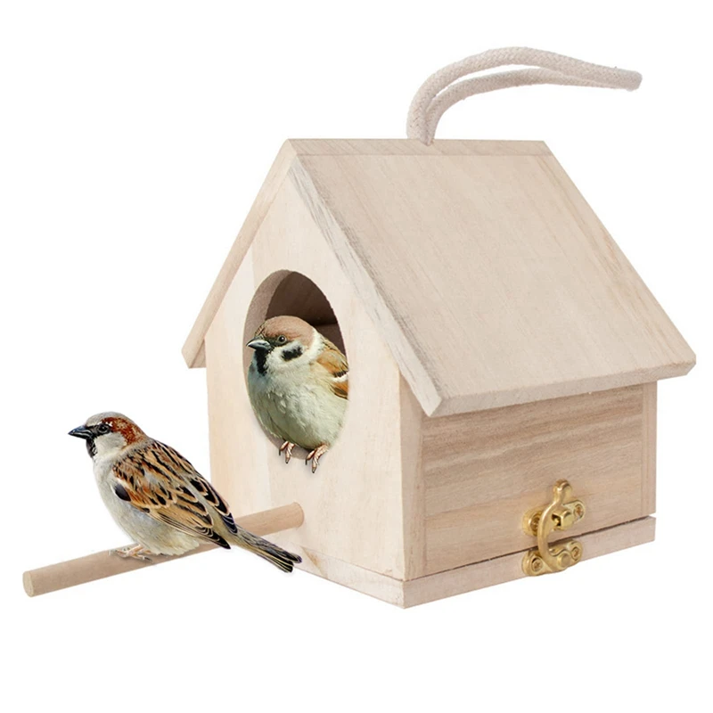 Nesting Box For Tits, Nesting Box Kit Robin, Bird House, Weatherproof For Hanging, Nesting Boxes For Birds Bird House