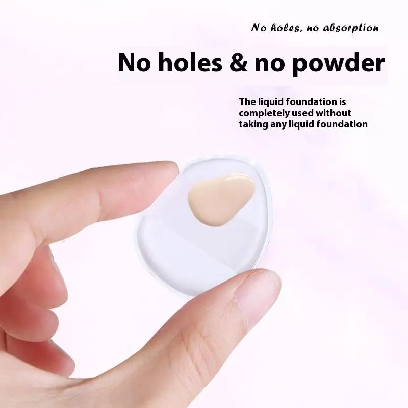 5 pçs silicone transparente dedo maquiagem puff ultra fino macio geléia gel cosméticos esponja fundação bb creme compõem ferramenta de beleza