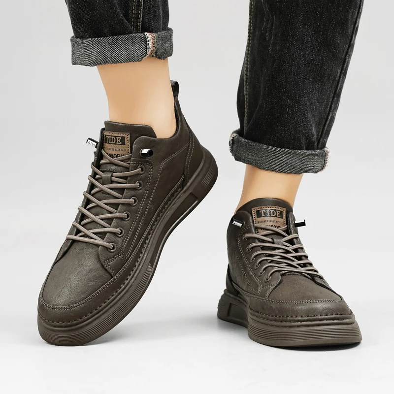 

Классические роскошные прогулочные туфли в британском деловом стиле Masculino, мужская кожаная повседневная обувь, новые весенние туфли на высокой платформе, лоферы