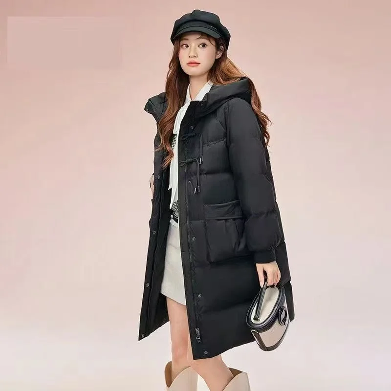 In 2024 Women's Fashion Loose Horn Button Coat In Autumn And Winter Cotton-padded Jacket Explosions Slim Small Fresh Padded Coat