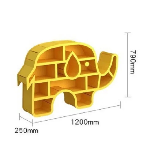 Solid wood cartoon elephant bookcase Floor-to-ceiling storage cabinet Picture book shelf The whole side is full of wall