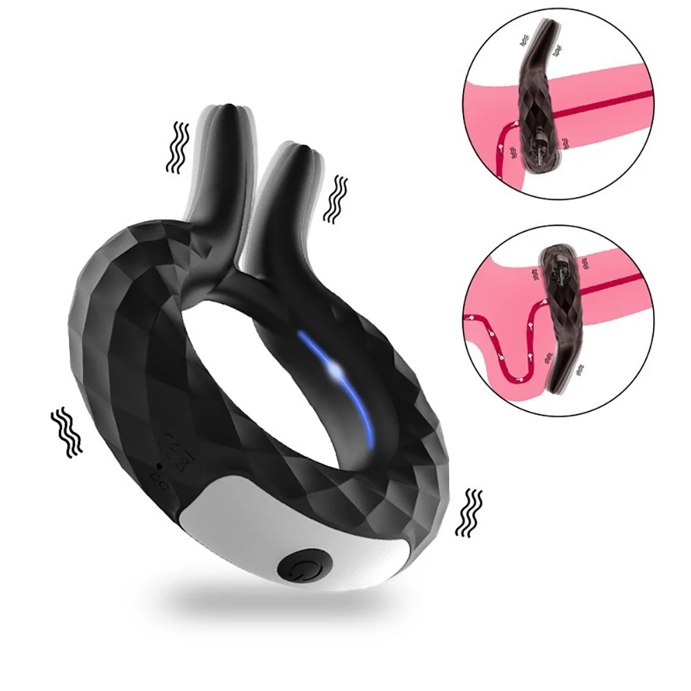 

Tire Vibrating Cock Ring Stimulates Penis Enlargement Erection Delayed Ejaculation Penis Massager Men's Sex Toy