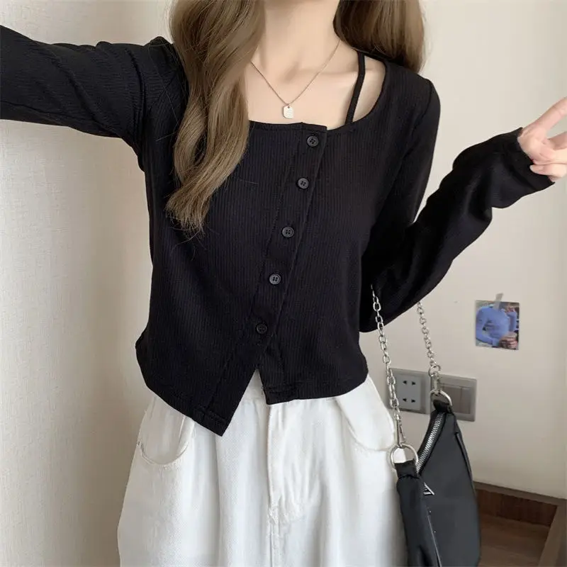 2023 Early Autumn New Thin Sweater Fashion Versatile Irregular Age Reducing Underlay