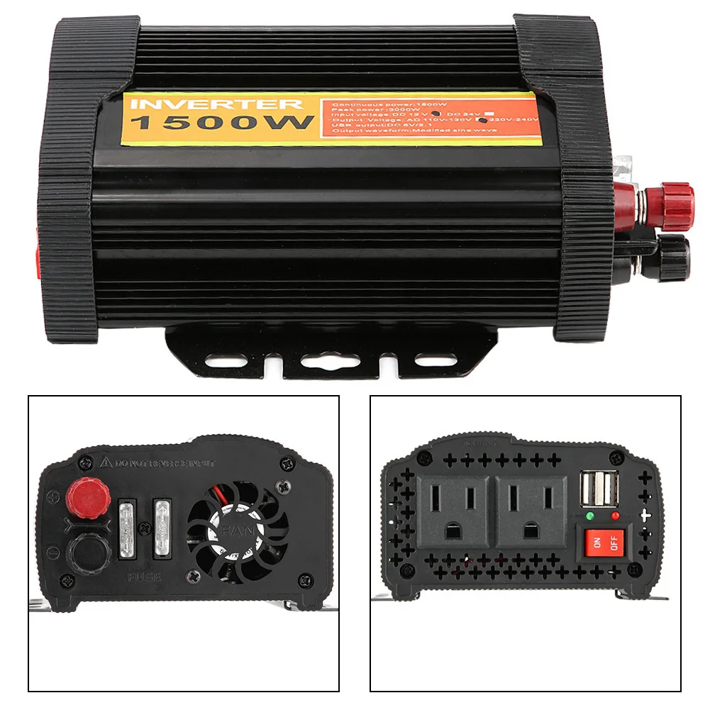 12V Inverter 1500W Power Inverter 12V DC to AC 1500W Car Auto Voltage Transformer Inverter Converter Car Charge Car Inverter
