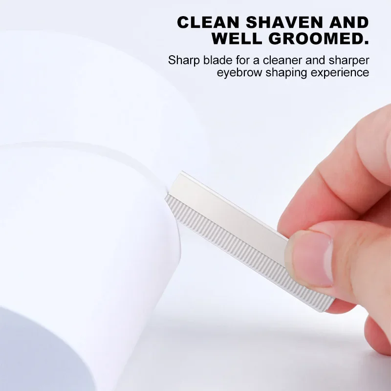 10 個の装飾眉毛刃ステンレス鋼眉毛カミソリ眉毛ナイフメイクアップアーティストカミソリ眉毛ナイフ美容ツール