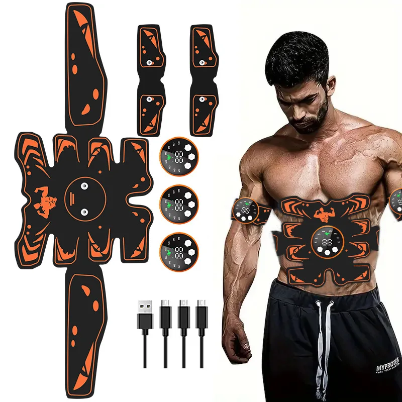 

EMS Ab Trainer Belt with Electronic Pulse, Abdominal Muscle Stimulator for Tonning, Home Gym Fitness Equipment for Men and Women