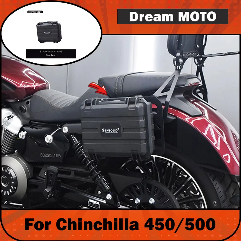 【Premium】For Chinchilla 450/500 Modified Vintage Canvas-Trimmed Side Pouches, Multi-Purpose Tactical Mounting Bracket Accessorie