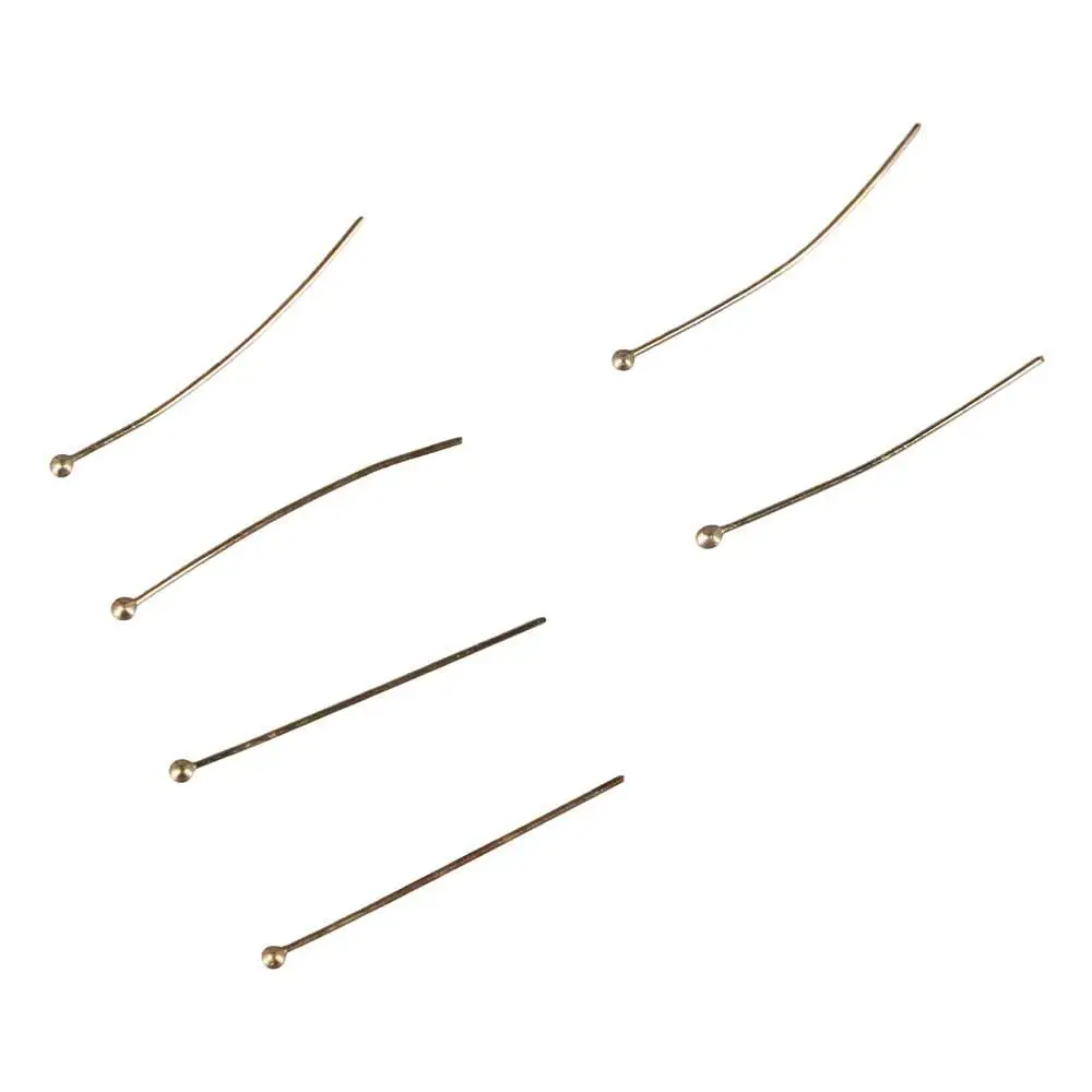 Gold Silver Color 100Pcs/Lot DIY Pearls Accessories Copper Jewelry Findings T-pins Earring Making Head Pins