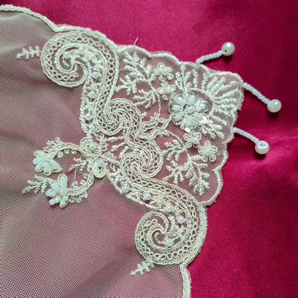28cm Embroidery Placemats Flower Embroidery Mesh Fabric Decorative Table Mats Square Shape European Style Floral Doily Mats