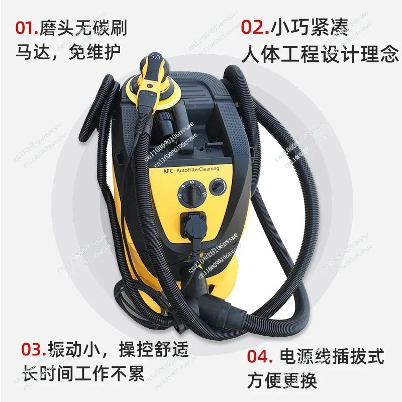 Electric dry grinder sandpaper machine 6 inch pneumatic dust-free grinder grinding card