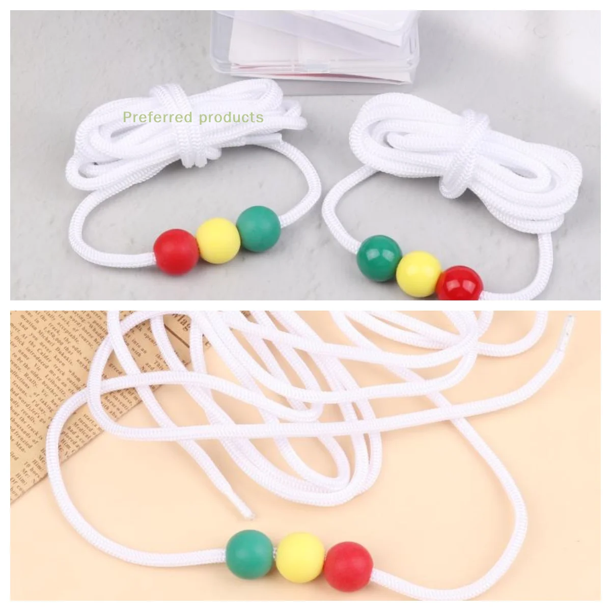 Sports Eye Sight Training Tool - Three Beads Brock String for Vision Convergence Insufficiency Target Pointing Practice