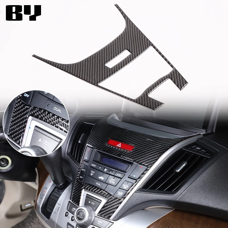 For Honda Odyssey RB3 RB4 2009-2014 Car Center Control Air-Conditioning Switch Panel Sticker Soft Carbon Fiber Car Accessories