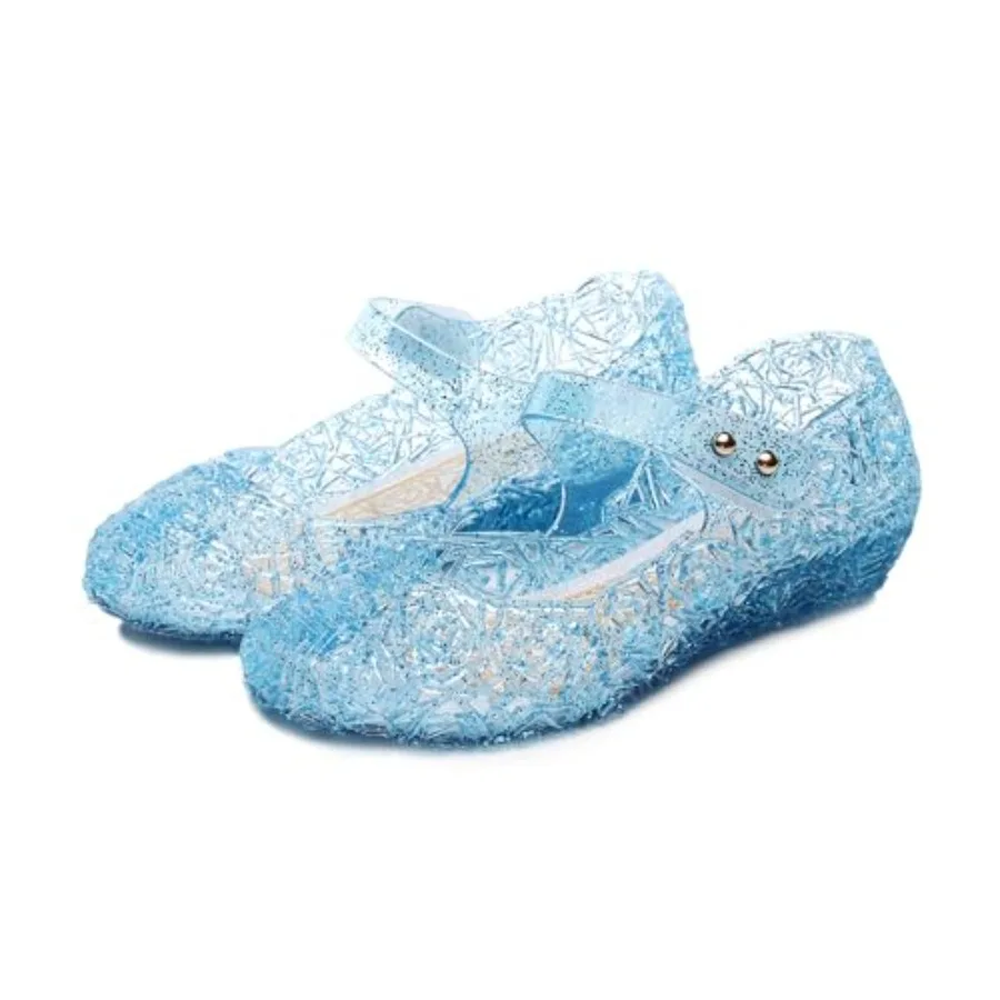 

Flats Mary Jane Dance Party Cosplay Shoes, Snow Queen Princess Sandals for Little GirlsToddler, Birthday, Christmas