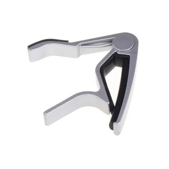 Perfect Folk Acoustic Guitar Trigger Change Capo Silver