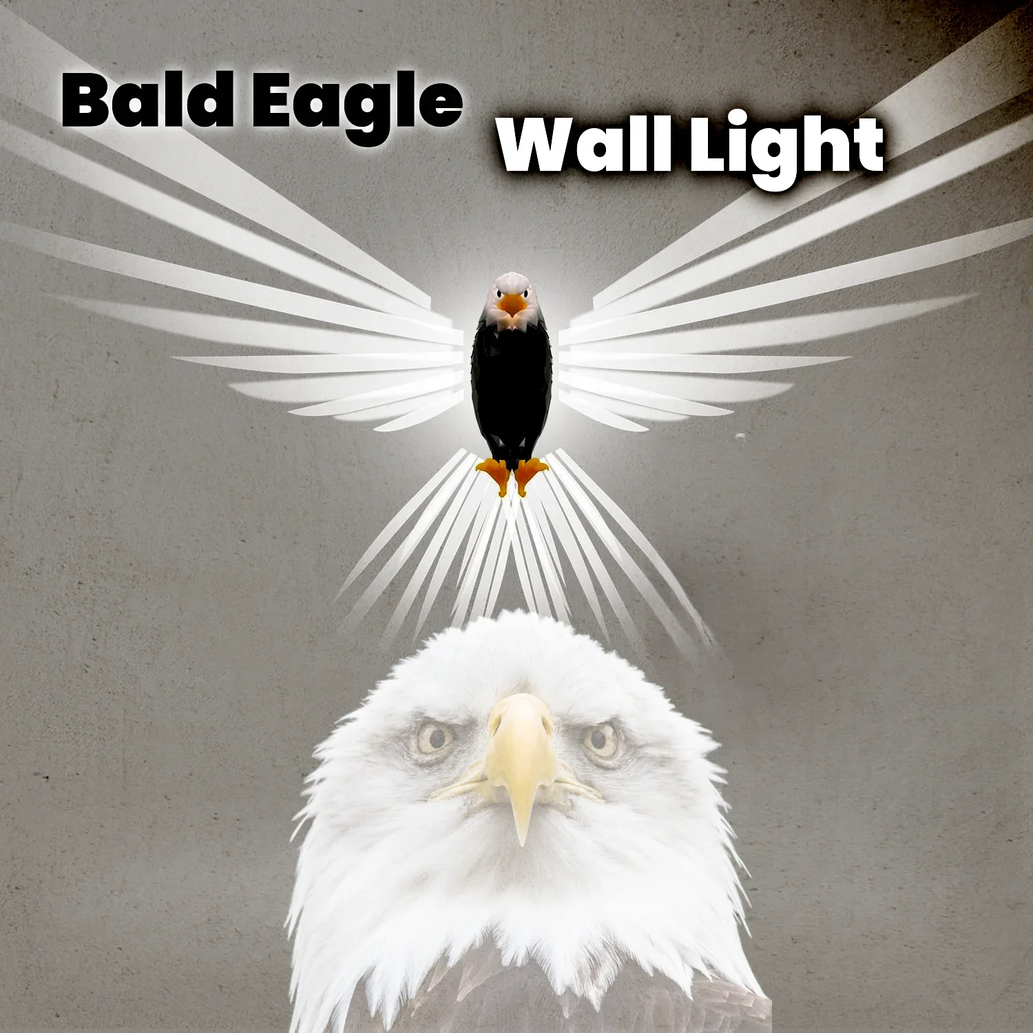 

Bald Eagle Night Light Projection Lamp Tape Remote Control Magnetic Rechargeable Children's Gift Bedroom Decorations Room Decor