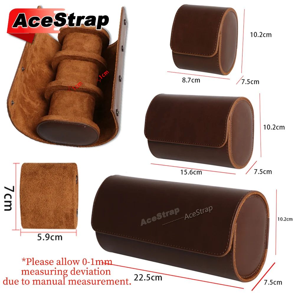 Scatola per orologi retrò portatile in pelle PU marrone Custodia da viaggio impermeabile resistente all'usura Custodia protettiva antipolvere per orologi