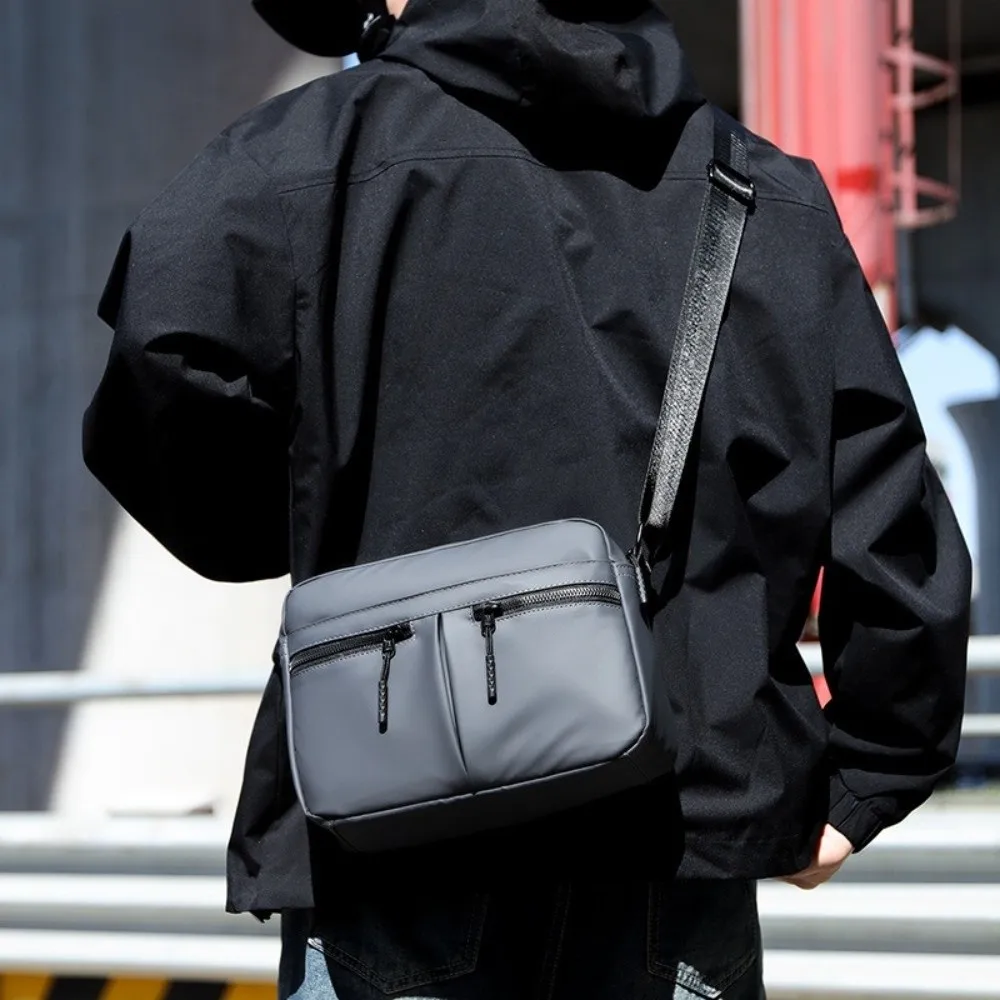 

Single Shoulder Men's Shoulder Bag Large Capacity Fabric Man Messenger Bag Multi-functional Square Nylon Crossbody Bag Travel