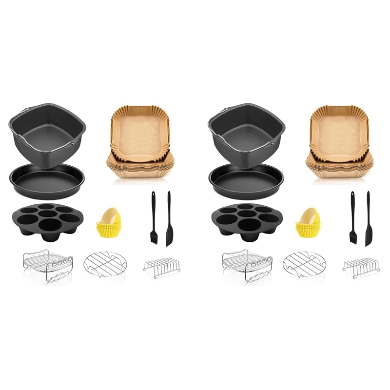 LJL-2X accessori per friggitrice ad aria quadrati, per Instant Vortex Plus, COSORI 6.4L, Tefal XXL 6.2L, Breville e la maggior parte delle