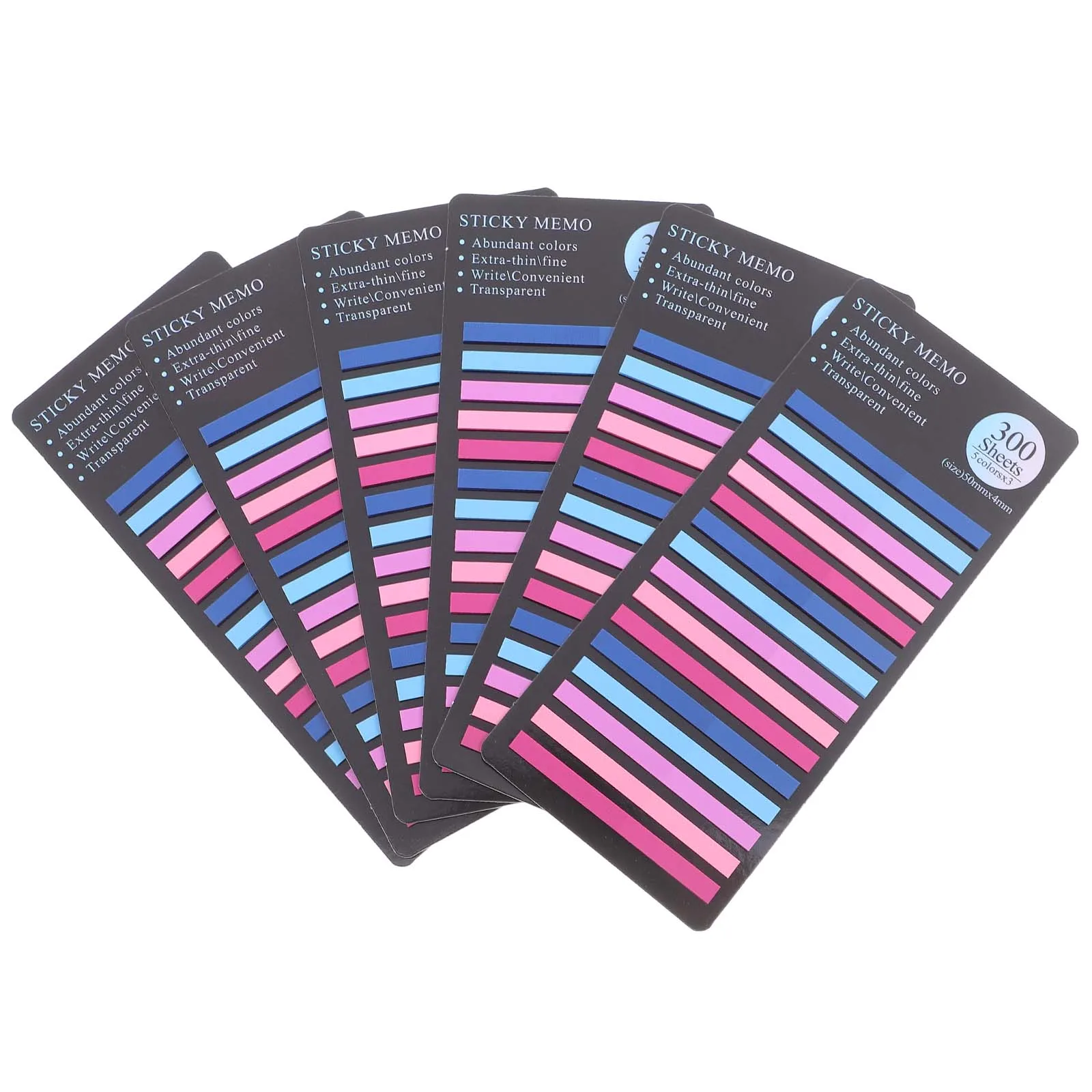 

1800 Pcs Transparent Long Strip Index Sticker Clear Sticky Flags Book Annotation Tabs Note Accessories The Pet