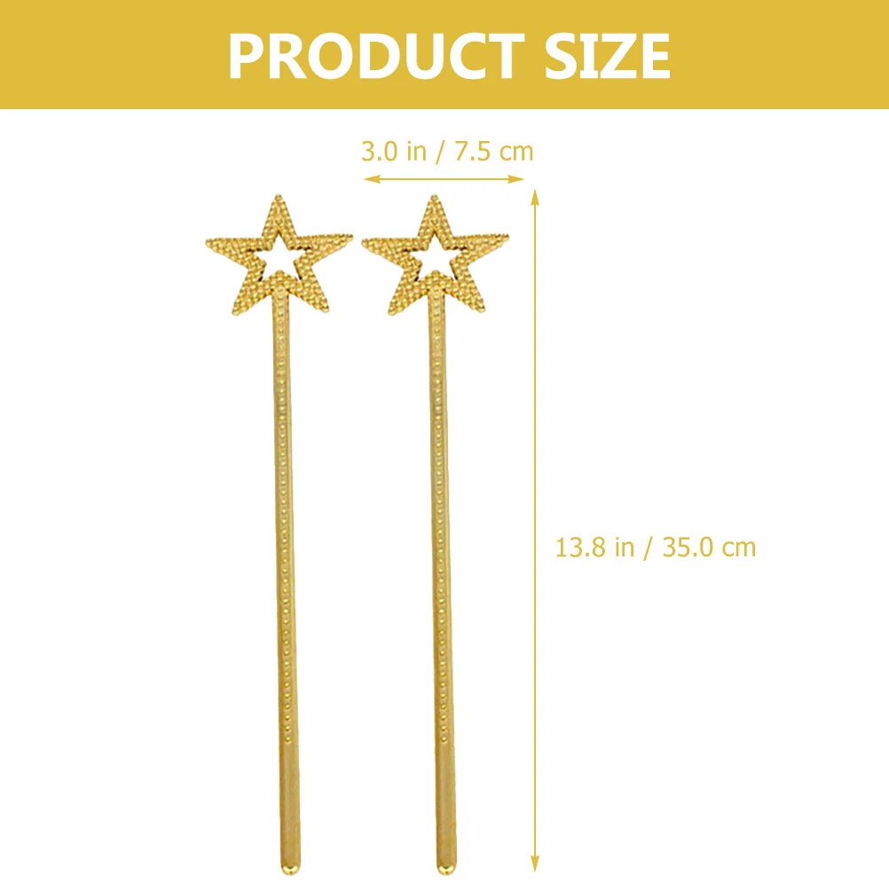2Pcs Star Fairy Wands Shiny Party Performance Props Angel Cosplay Accessories Fairy Wand Star Wand Kids Party Favors