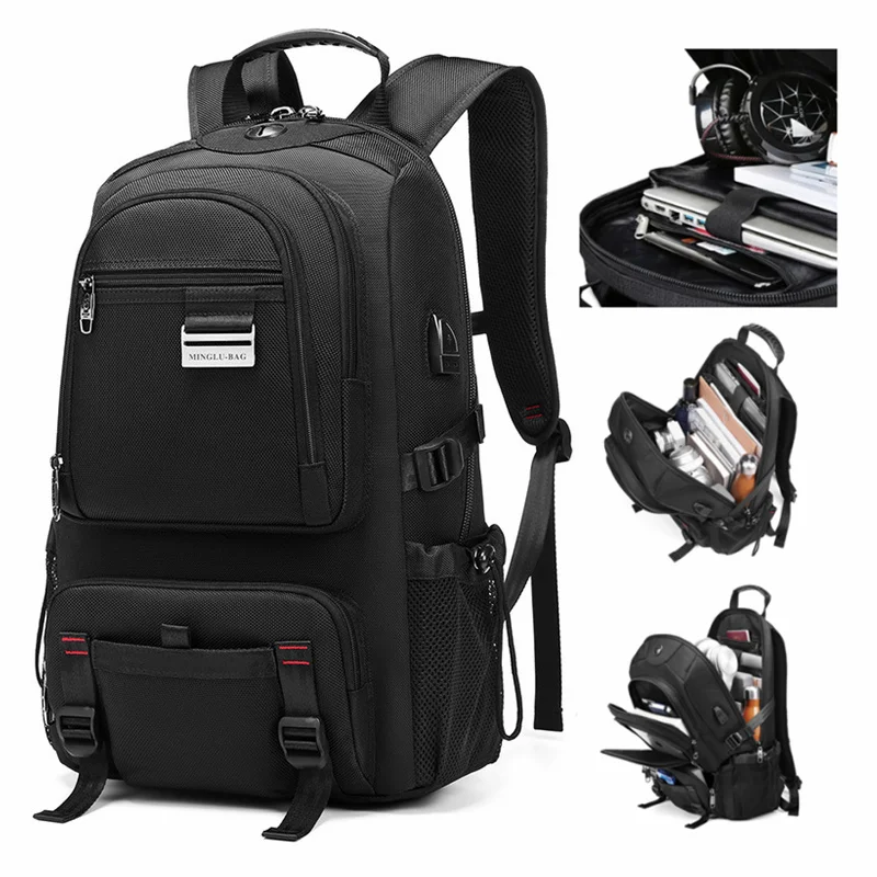 

SUUTOOP Men's 15.6 Inch Laptop Backpack USB Charging Notebook Waterproof Business Rucksack School Bag For Female Women