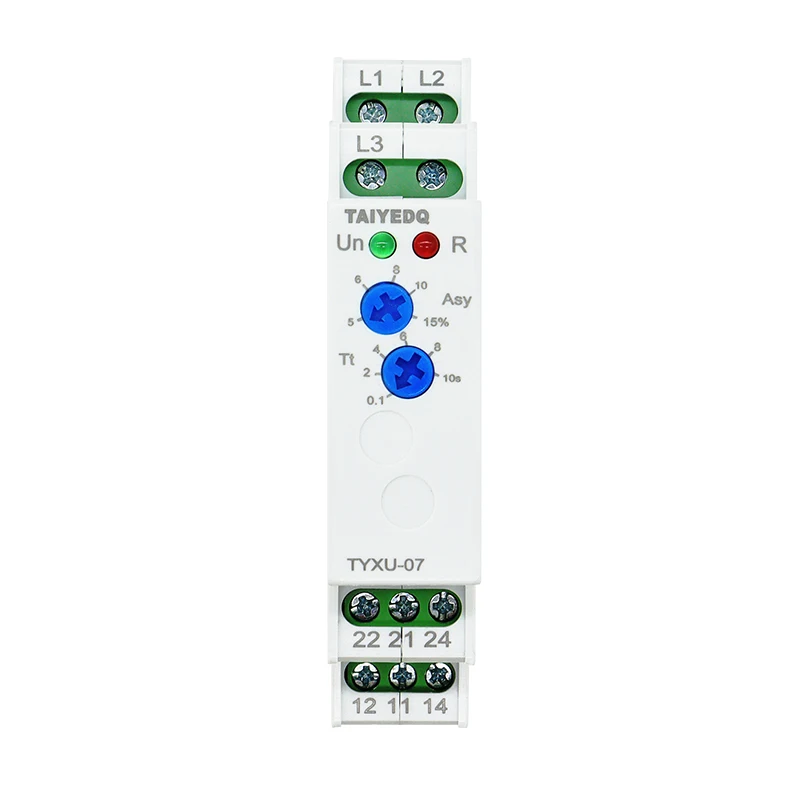 TYXU-07 Power Protection Relay 3 Phase Voltage Monitor Phase Sequence Control Relays