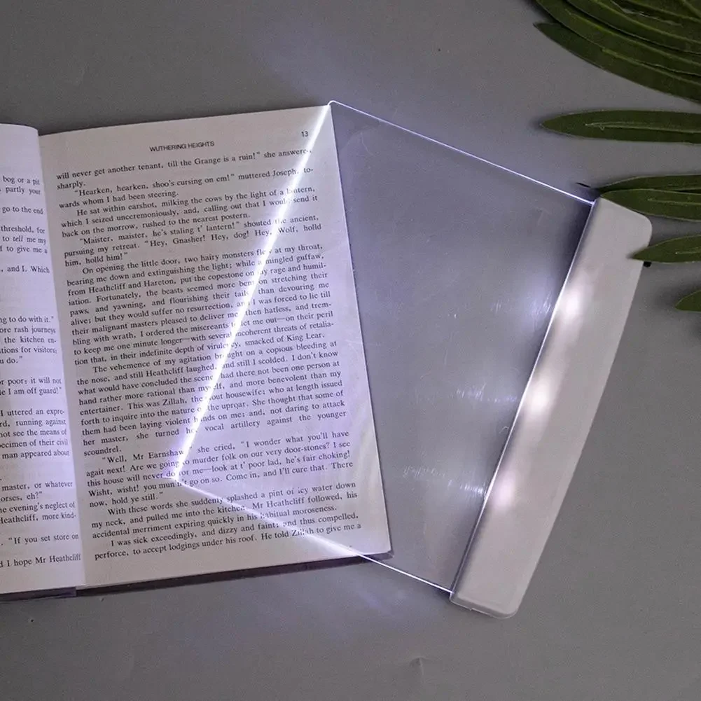 Luz de libro Led ligera para estudiantes, protección ocular, Panel de placa plana, marcapáginas, luces, lámpara de lectura
