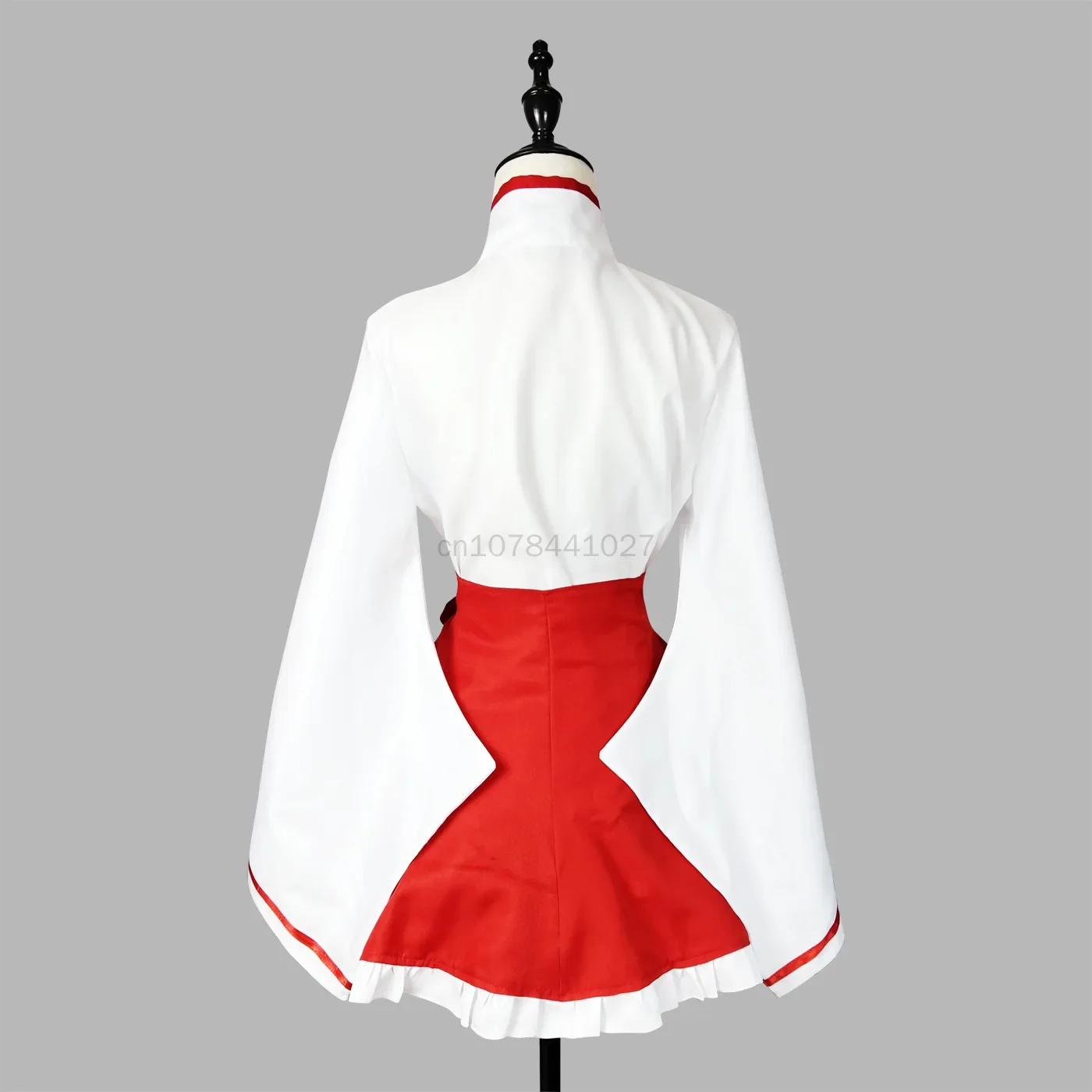 Feminino S-5XL anime japonês kikyo quimono cosplay feminino miko traje raposa espírito kitsune kami oinari sama bruxa fantasia vestido