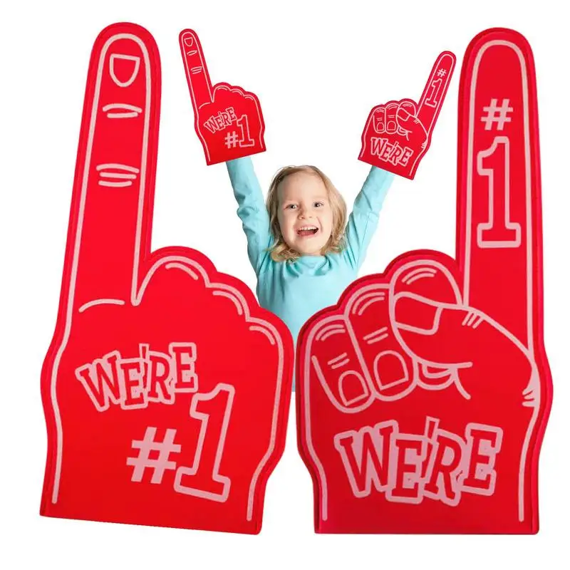 Universal Large Foams Fingers Cheerleading Props Hand Sports Event Cheering Palm Party Props Number 1 Foam Fan Finger