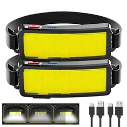 Strong Light COB Headlight Long Battery Life USB Charging Waterproof Outdoor Night Fishing Night Running Maintenance Work Light