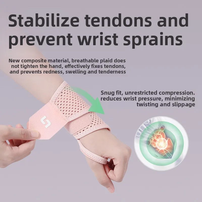 Sports Fitness Wrist Brace Sprain Tendon Sheath Support Men Women Volleyball Badminton Tennis Joint Thin Breathable Adjustable