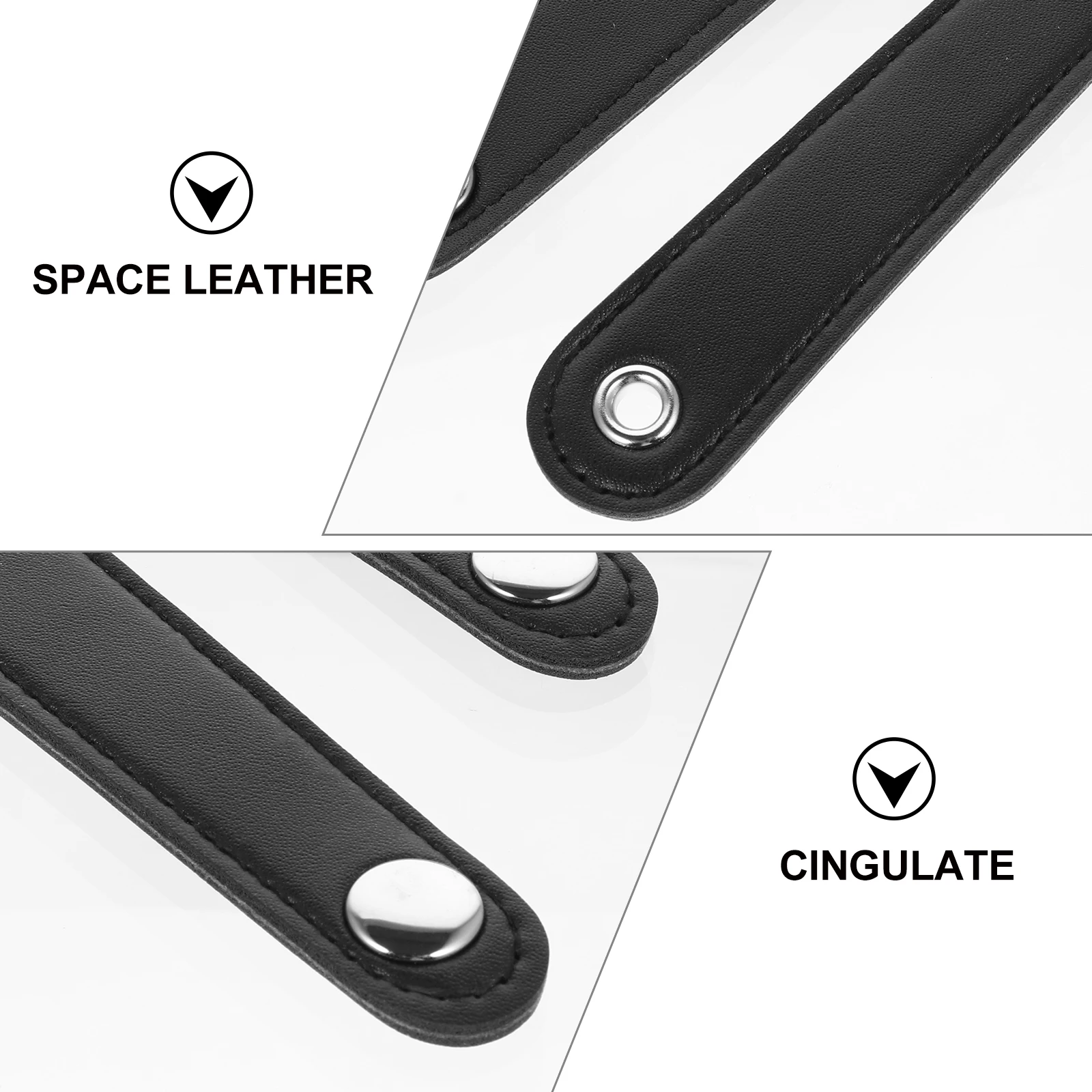 

2pcs Universal Faux Space Accordion Bellows Buckle Belt With Metal Buckles Small Size Easy Carry Eco Friendly Material