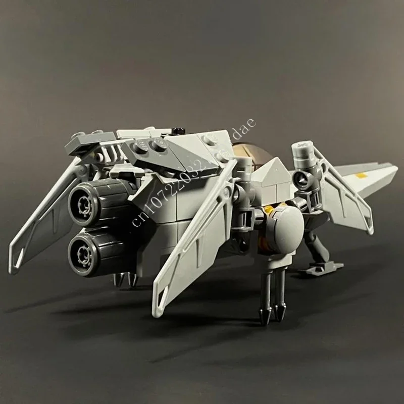 208PCS V-Wing Space War Military MOC SpaceShip Battle Model Building Blocks Architecture DIY Education Model Kids Toys Gift - view 4
