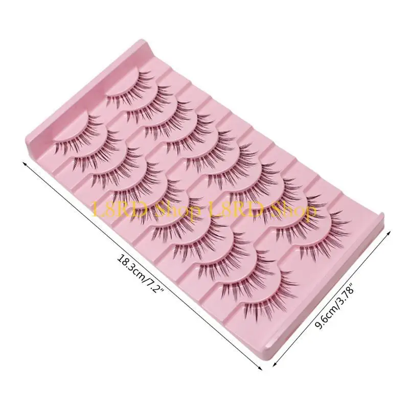 L8rd 10 Paar natürliche Wimpern weiche Wimpern Streifen Wimpern handgefertigtes falsche Wimpern