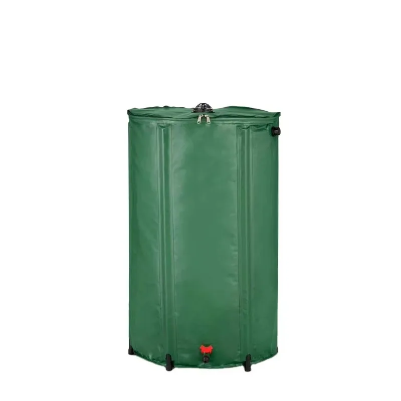 250L Flexible PVC Tarpaulin Rain Barrel Water Tank & Collection System for Irrigation & Rainwater Management