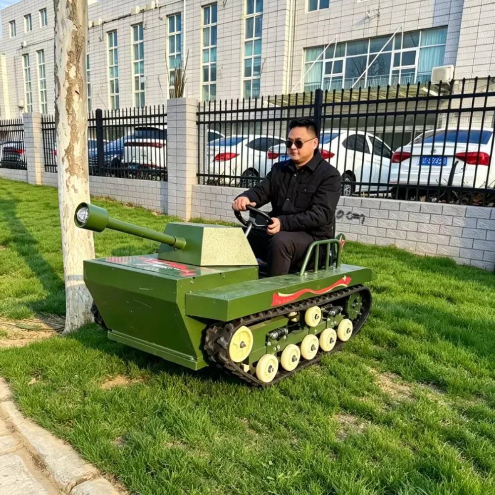 CE Certified Electric Tracked Bumper Car, Double Seat, All-Terrain, Amusement Park, Parent-Child, Battery Operated Ride-On Toy