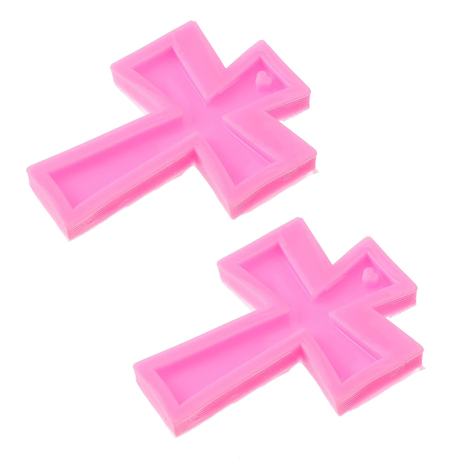 

2Pcs Crucifix Keychain Mold Silicone Epoxy Pendant Shaped DIY Craft Tool Cross Mould Jewelry Accessories Parts H made