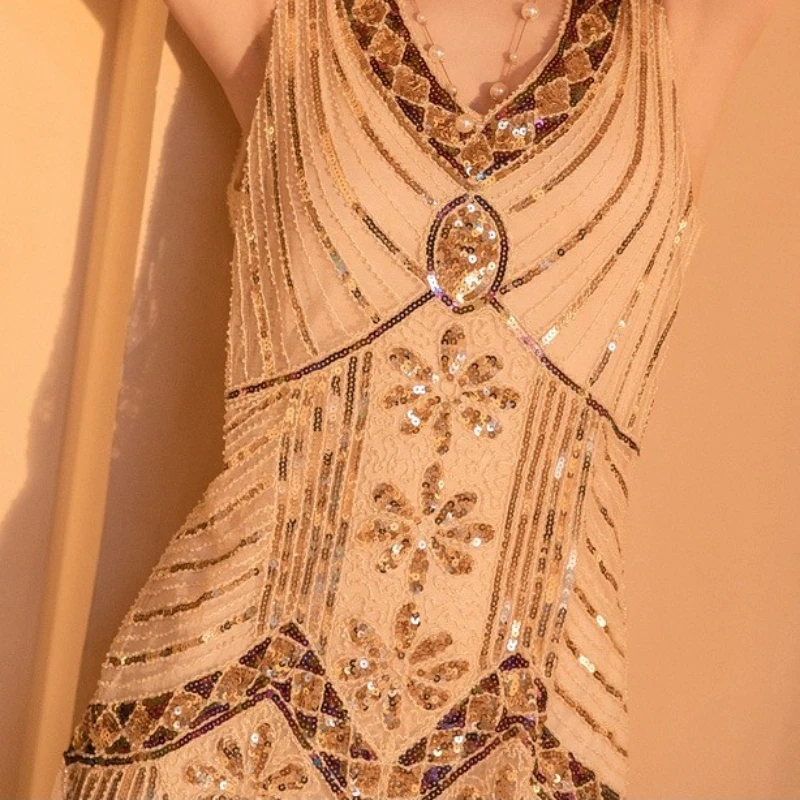 빈티지 세련된 레이스 레이스 스트랩 볼 가운 불규칙한 v 넥 라인이있는 민소매 파티 드레스 새로운 하이 웨이스트 스키니 미드 드레스