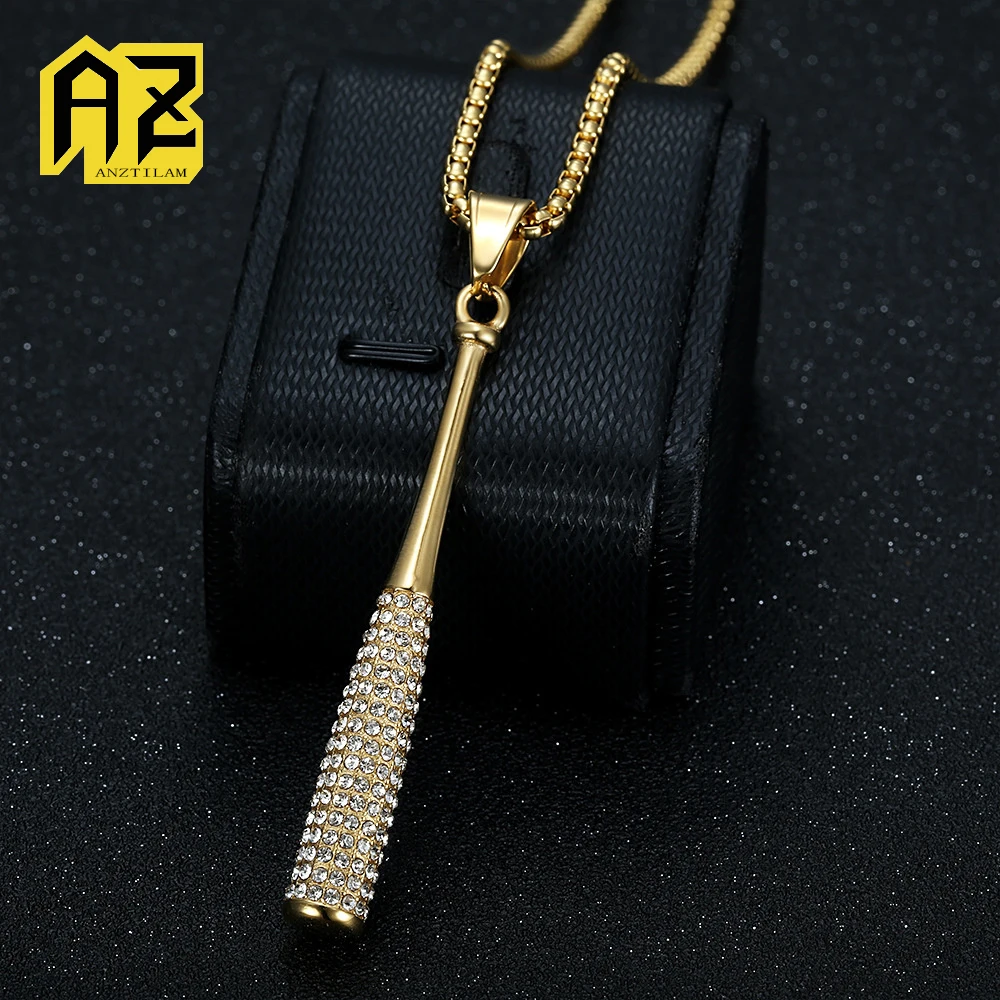 

Anztilam Wing Pendant No Fade 316L Stainless Steel Iced Out Pendant with Long Link Chain Necklaces for Women Men Hip Hop Jewelry
