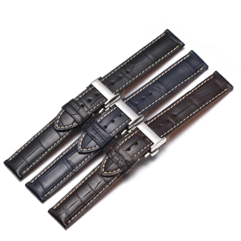 Real alligator Watch band Factory Wholesale Crocodile Leather wristband watch straps replacement