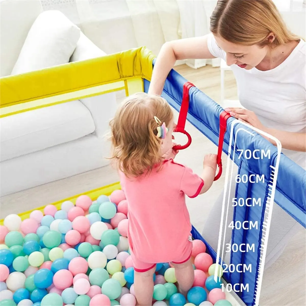 update. Baby Pull Up Rings Playpen,Walking Exercises Assistant Stand Up Rings for Infant Toddler Baby Playpen 4 PCS