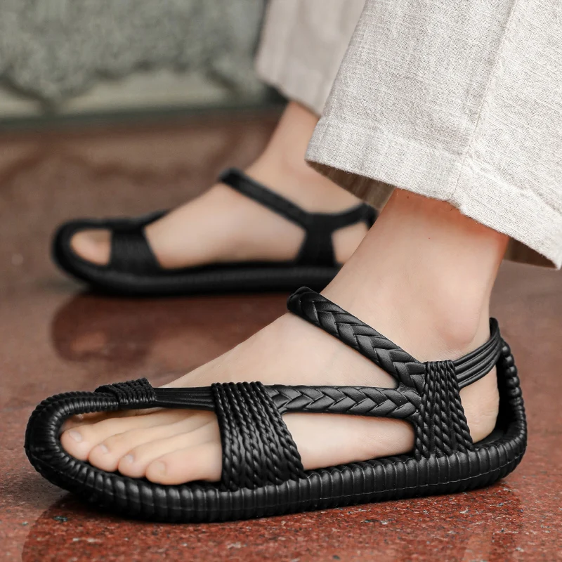 New Couple\'s Casual Sandals Parent-child Waterproof Shoes for Men Hard-Wearing Slippers Summer Women Non-Slip Beach Shoes Size47