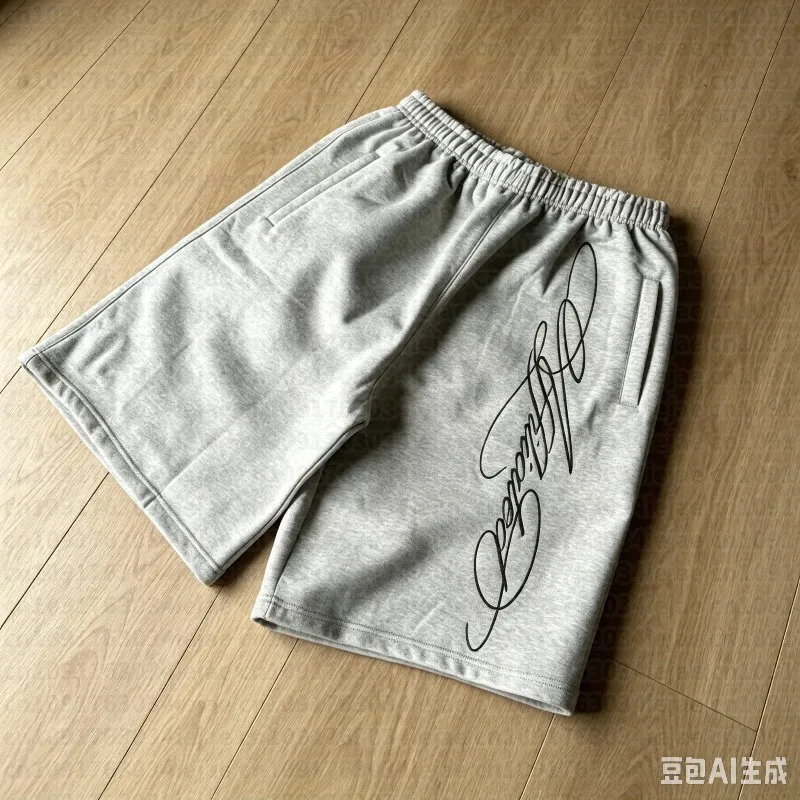 Men's Shorts Streetwear American Retro Mens Kid Hip Hop Graffiti Letter Baggy Sports Jogging Summer Casual Basketball