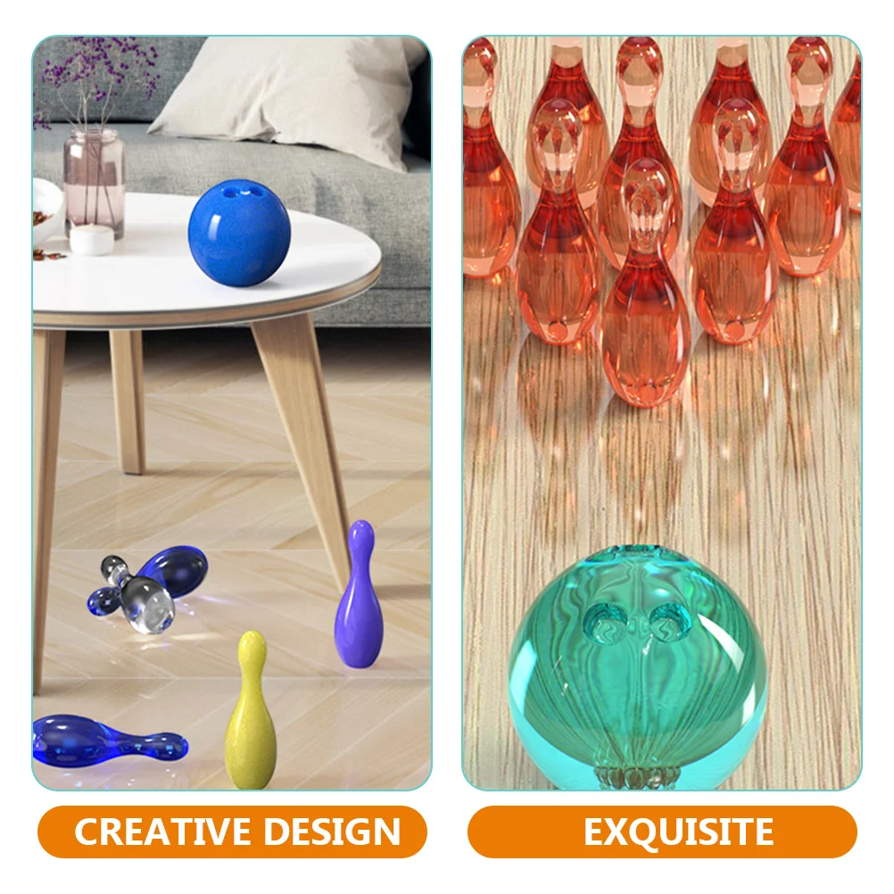 Силиконовая форма для боулинга, кристаллическая эпоксидная смола, поделки, домашний декор, настольная форма для нити, многоразовая антипригарная форма для детей