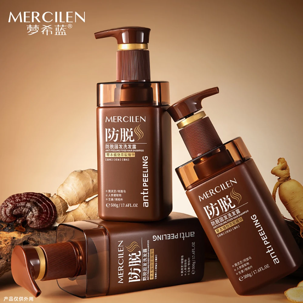 Ginger Ginseng Shampoo Deep Cleaning Improve Hair Dandruff Greasy Refreshing Lightweight Fluffy Oil Control Thick Smooth Shiny