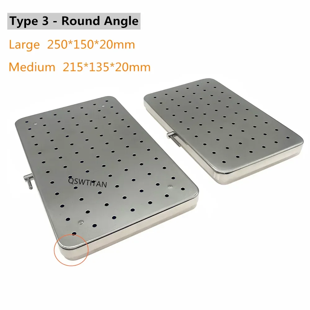 Sterilization Tray Case With Silicone Pad Aluminium Alloy Disinfection Box For Holding Instrument
