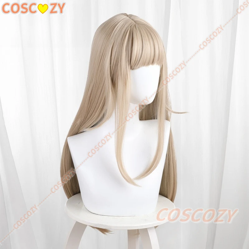 Anime My Cat Is A Kawaii Girl Kinako Parrucca Cosplay Biondo chiaro Capelli lunghi Festa di Halloween per donne Ragazze Gioco di ruolo Puntelli Accessorio