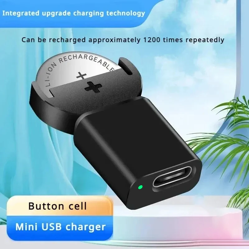 Type C Lithium Coin Cells Charger For LIR2032 LIR1632 LIR2025 LIR2016 LIR2032H Button Cell Rechargeable Battery USB C Charging